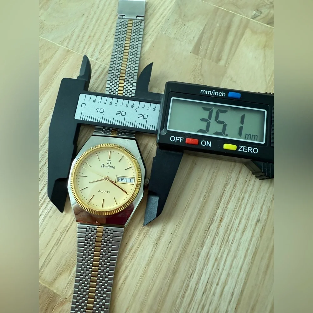 Vintage Armitron men’s two tone dress watch NEW BATTERY